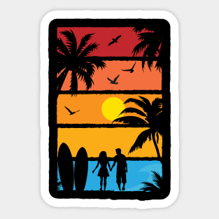 Summer Sky Beach Side Sticker